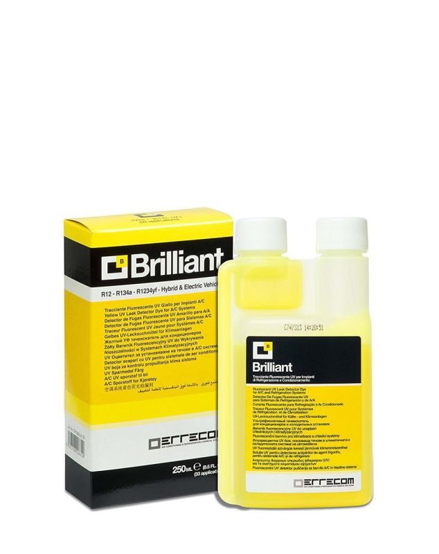 Барвник флуоресцент Brilliant 250ml для пошуку витоку фреону